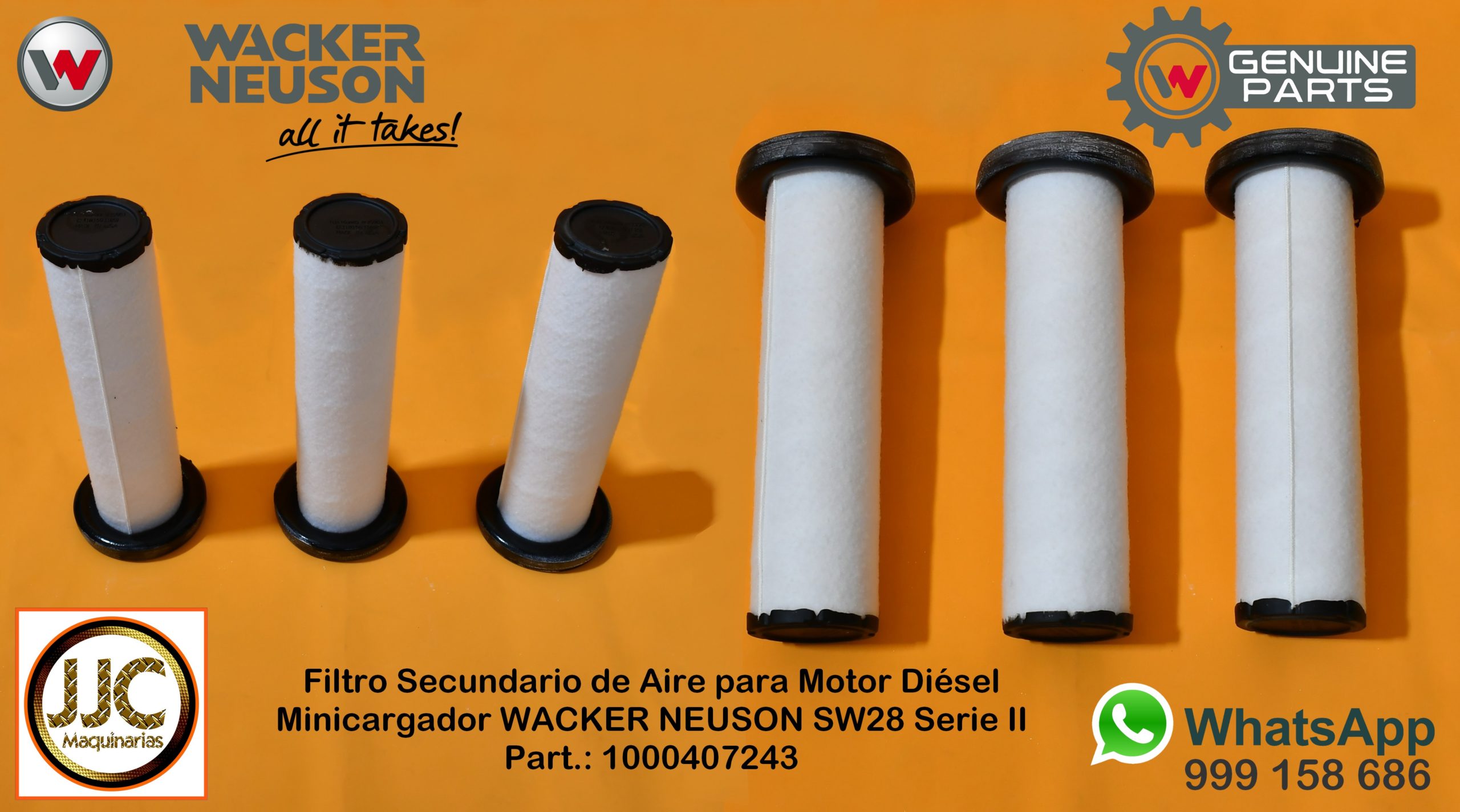 |Filtros de Aire Wacker Neuson | Filtros de Aire para Minicargadores SW28 Serie II|